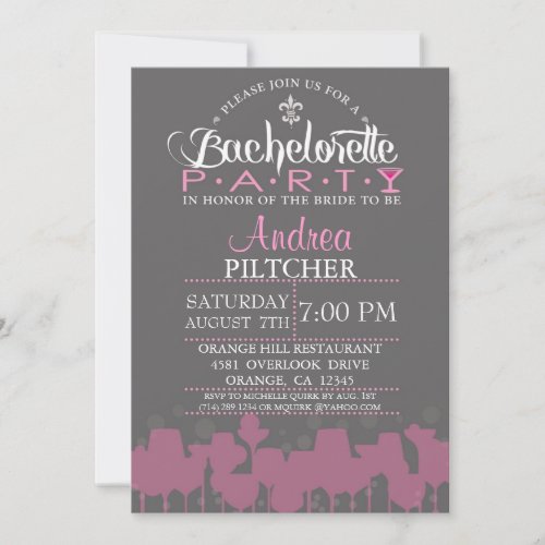 Modern Bachelorette Party Invite