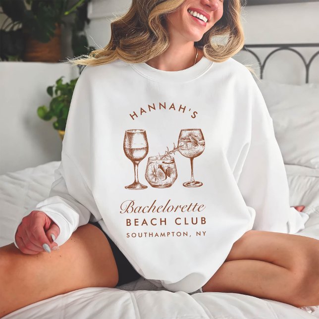 Modern Bachelorette Retro Minimalist Bridesmaid Sweatshirt (Creator Uploaded)