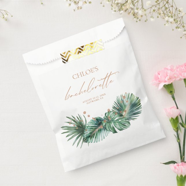 Modern Bachelorette Tropical & Diamond  Favor Bag (Sealed)