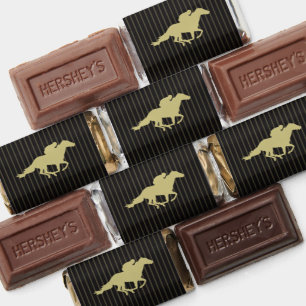 Modern Back & Gold Race Horse Derby Party  Hershey's Miniatures
