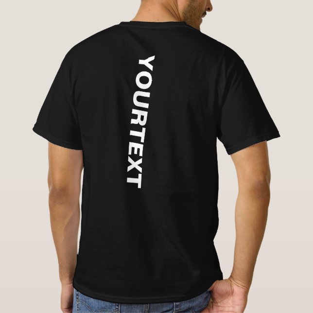 Modern Back Print Template Mens Large Text Font T-Shirt (Back)