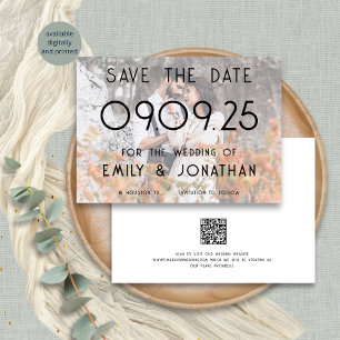 Modern Background Custom Photo Wedding Save The Date