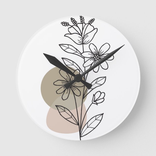  Modern background Round Clock (Front)