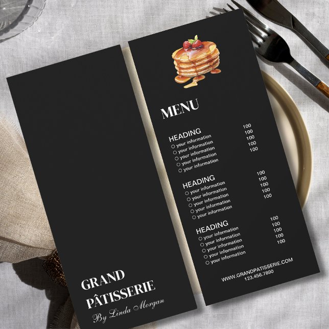 Modern Bakery Cafe Menu & Price List Card (Creator Uploaded)