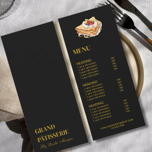 Modern Bakery Cafe Menu & Price List Card