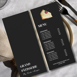Modern Bakery Cafe Menu & Price List Card