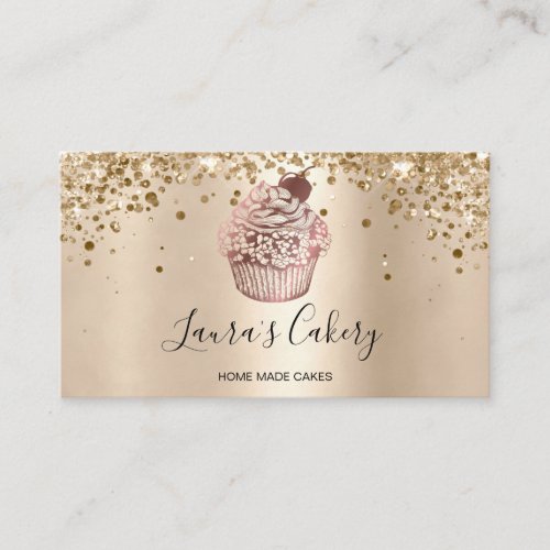 Modern Bakery Cupcake Chef Catering Sweets Pastry  Business Card