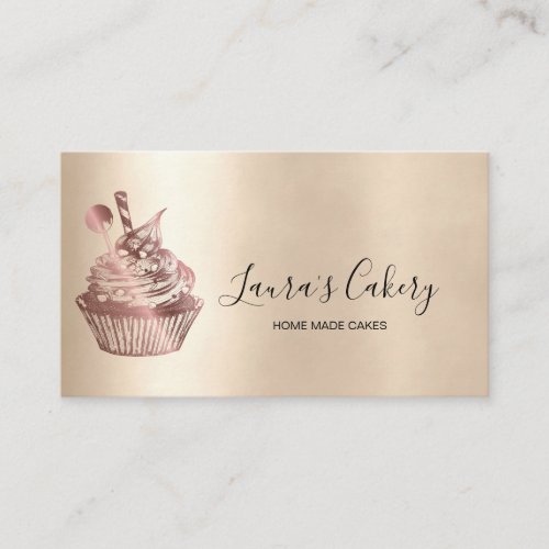 Modern Bakery Cupcake Chef Catering Sweets Pastry  Business Card