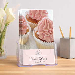 Modern Bakery Custom Logo Pink Tri-Fold Brochure