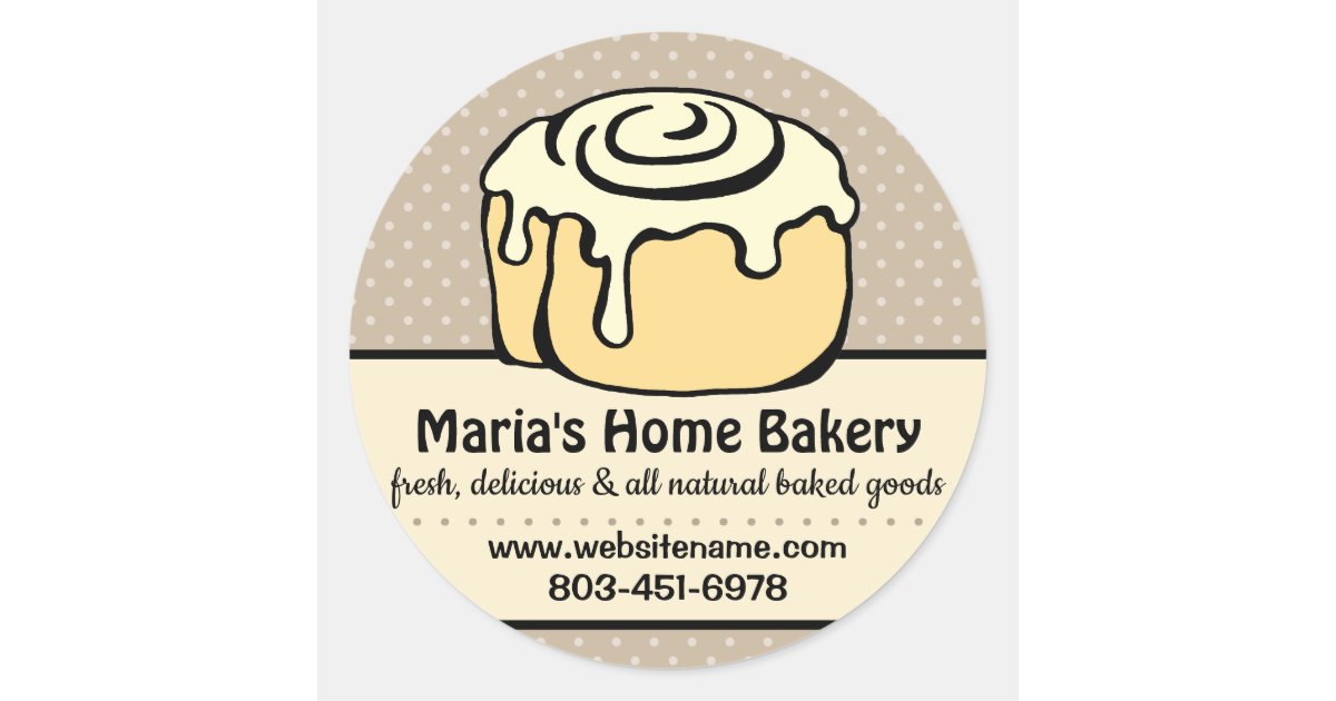 modern bakery labels template vintage polka dots zazzlecom
