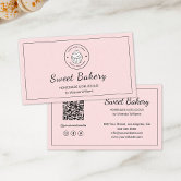 Professional Blush Pink Business Logo Social Media Business Card