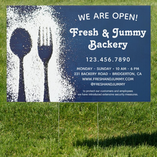 Modern Bakery or Catering Business Reopening Sign (Insitu)