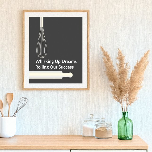 Modern Bakery Pastry Chef Baking Inspirational Poster (Creator Uploaded)