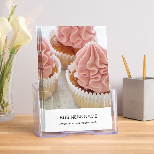 Modern Bakery Pastry Chef White Pink Bi-Fold Brochure (Insitu)