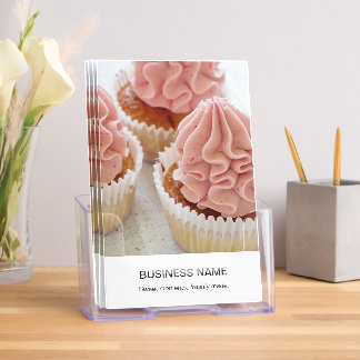 Modern Bakery Pastry Chef White Pink Bi-Fold Brochure