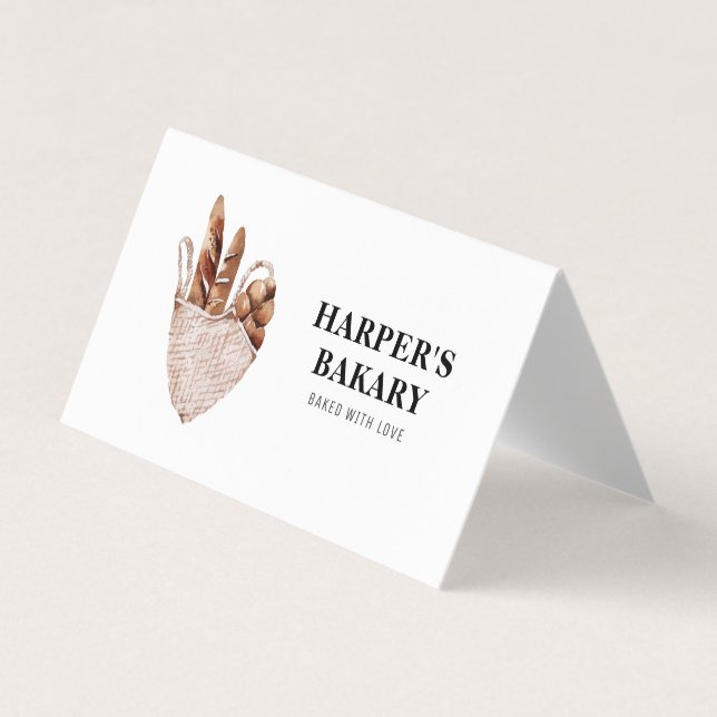 Modern Bakery Professional Logo Business Card (Front)