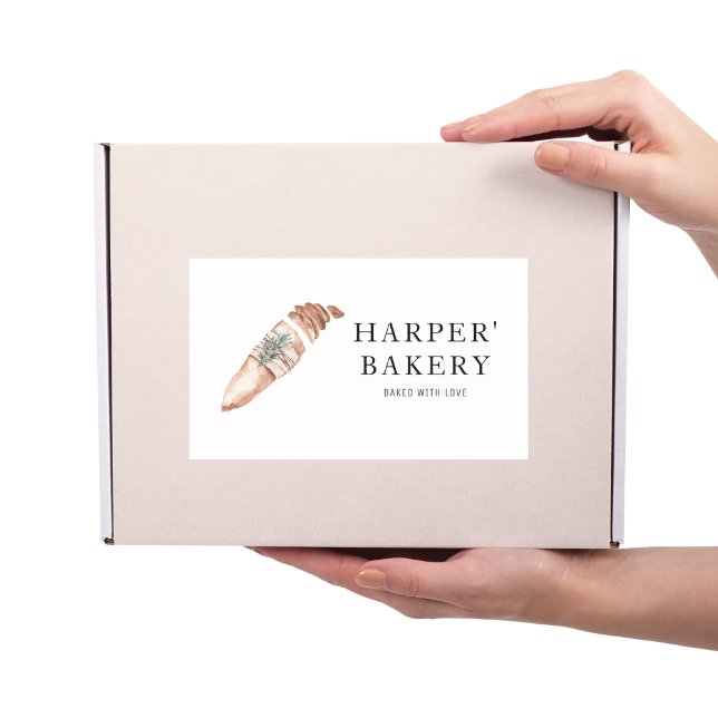 Modern Bakery Professional Logo Business  Rectangular Sticker (Creator Uploaded)