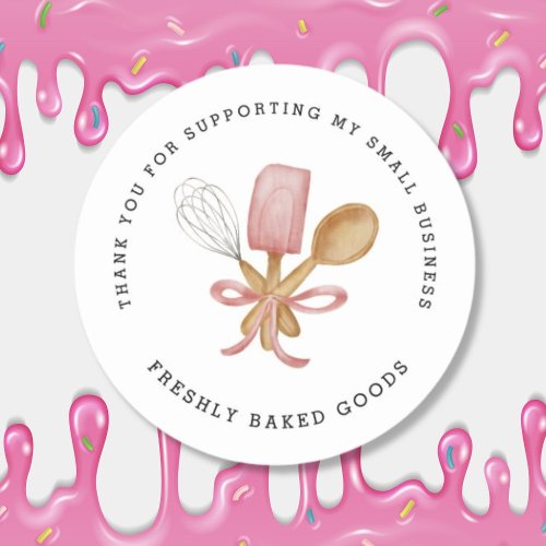 Modern Bakery Thank You Sticker