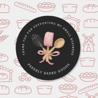Modern Bakery Thank You Sticker