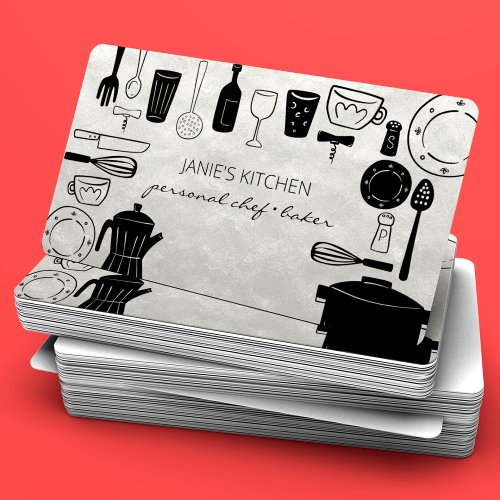 Modern Baking  Cooking Utensils Business Card