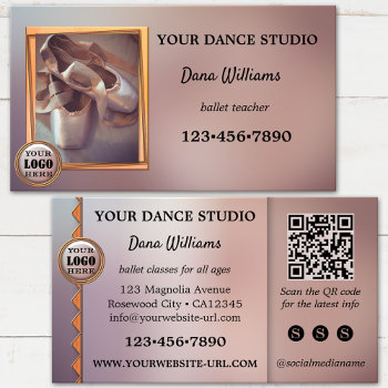 Modern Ballet Dance Studio Business Card by sunnysites at Zazzle