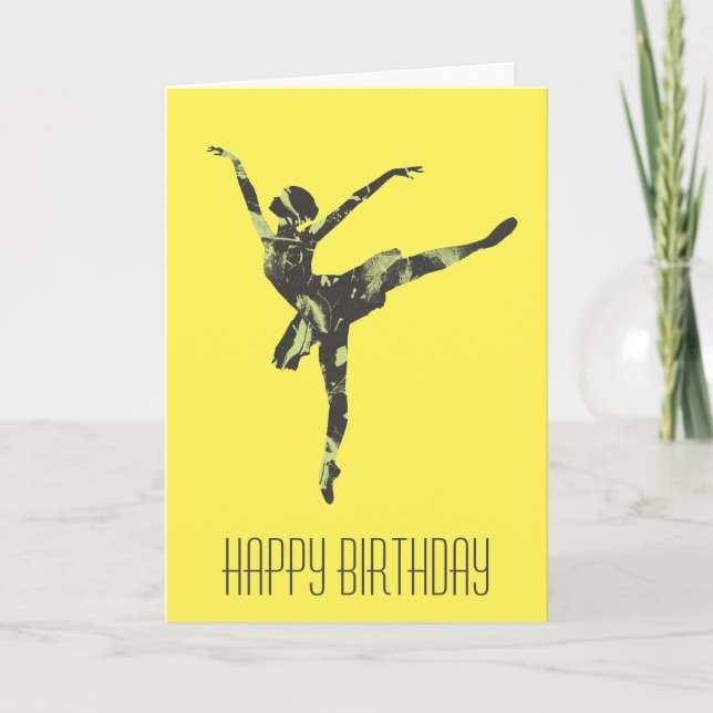 Modern ballet dancer modern dance card (Front)