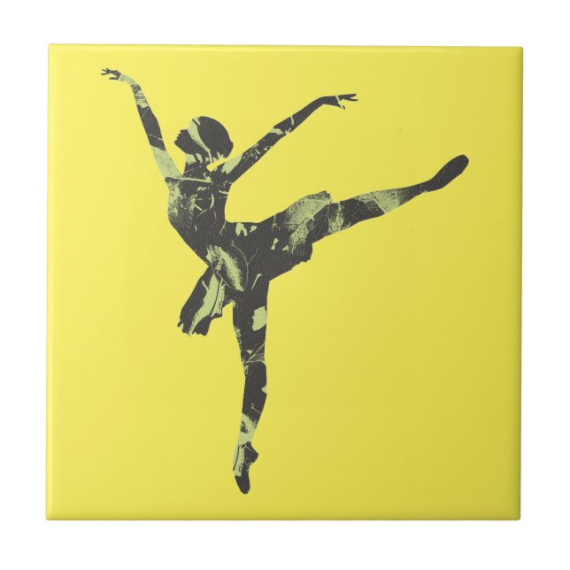 Modern ballet dancer modern dance ceramic tile (Front)