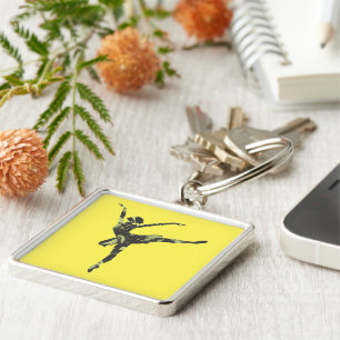 Modern ballet dancer modern dance keychain