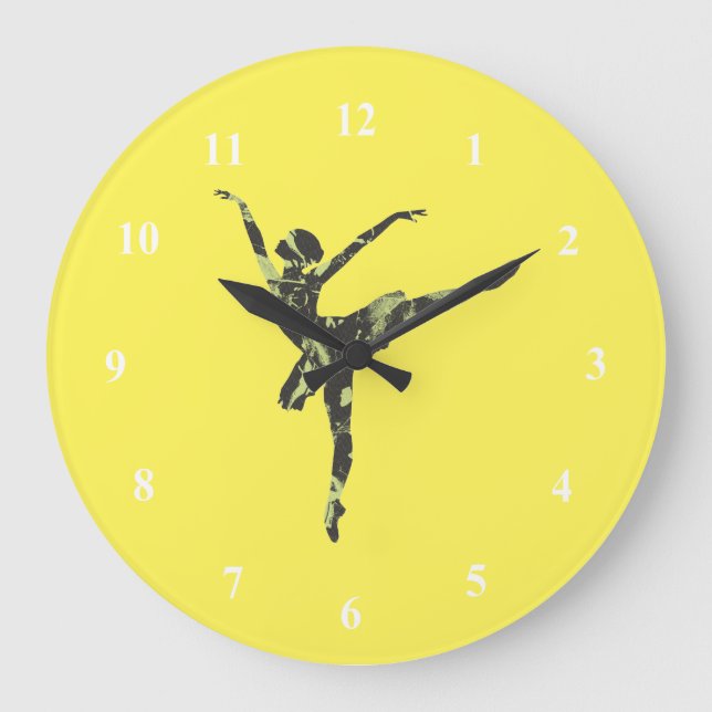 Modern ballet dancer modern dance large clock (Front)