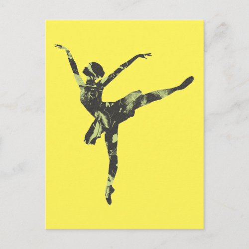 Modern ballet dancer modern dance postcard