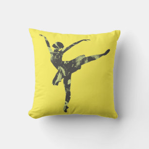 Modern ballet dancer modern dance throw pillow