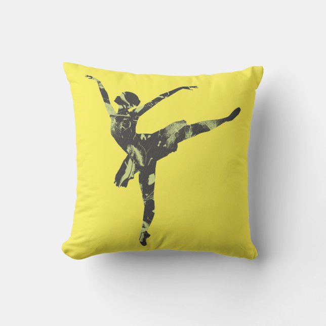 Modern ballet dancer modern dance throw pillow (Front)