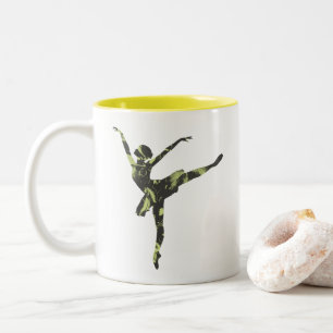 Modern ballet dancer modern dance Two-Tone coffee mug