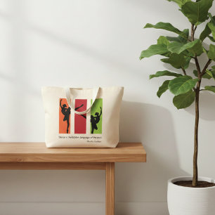 Modern Ballet Dancers Quote Large Tote Bag