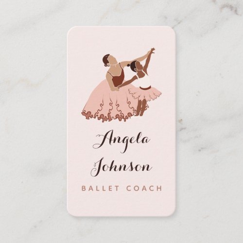 Modern Ballet Teacher Dance Ballerina Illustration Business Card