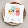 Modern ballon bunch birthday party invitation