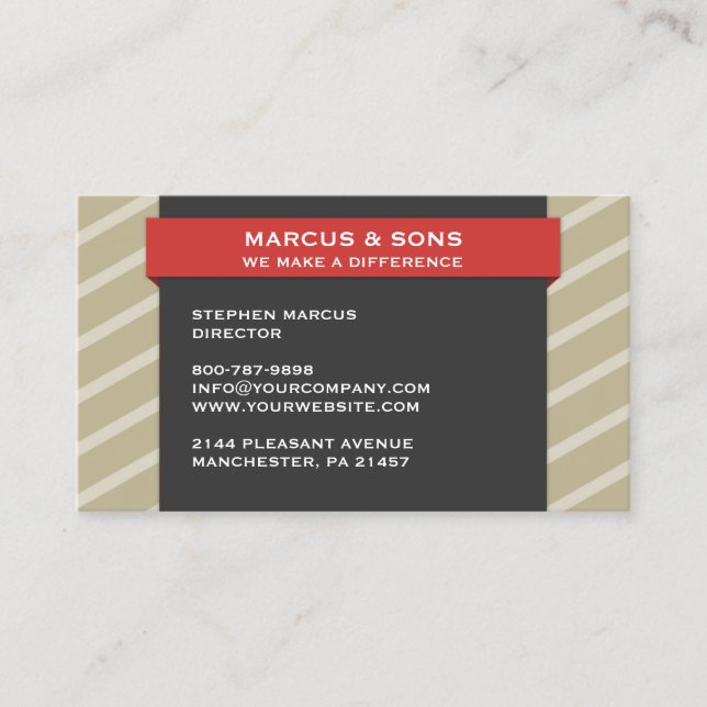 Modern Banner Business Card Template (Front)