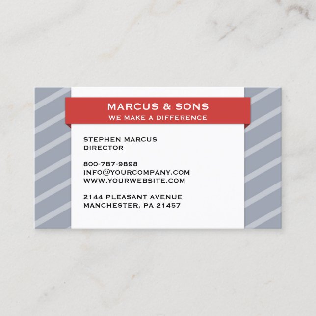 Modern Banner Business Card Template (Front)