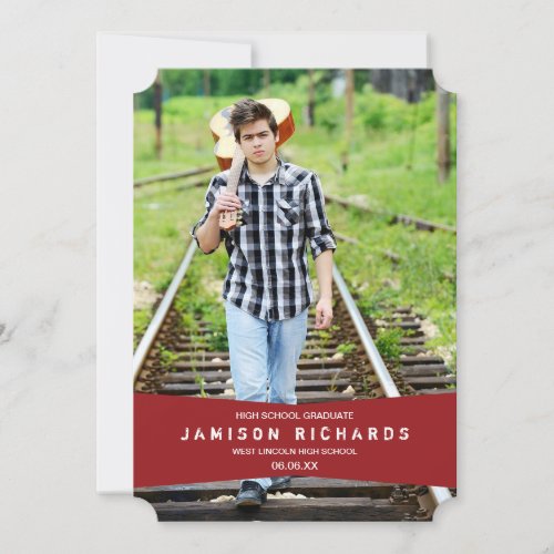 Modern Banner Grad Announcement / Red