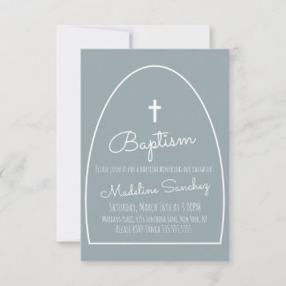 Modern Baptism Arch Baby Dedication Invitation