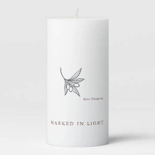 Modern Baptism/Confirmation Gift Pillar Candle