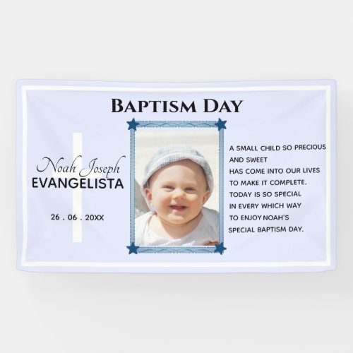 Modern BAPTISM DAY Event Party Banner