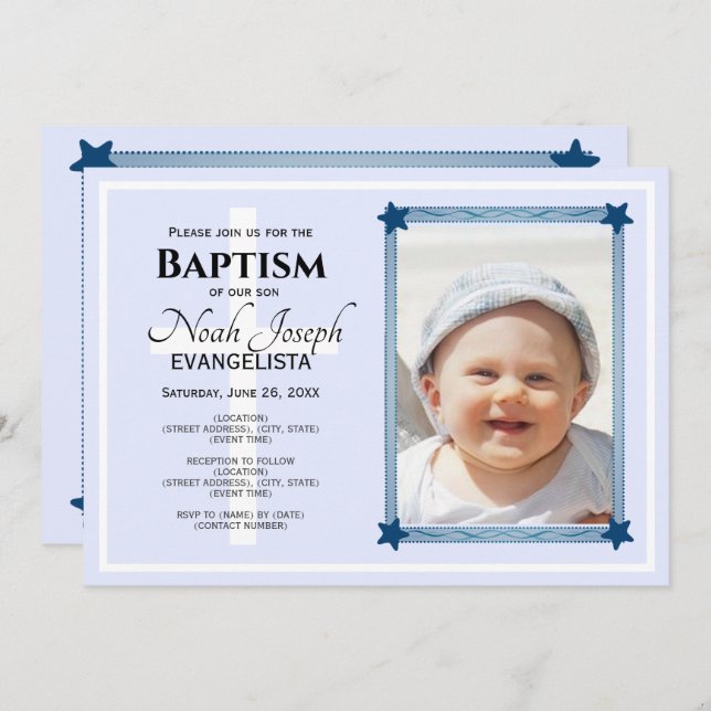 Modern BAPTISM Event Invitation (Front/Back)