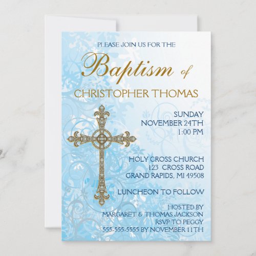 Modern Baptism Invitation