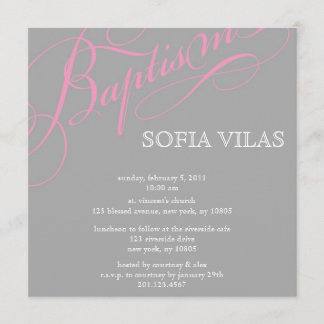 Modern Baptism Invitation