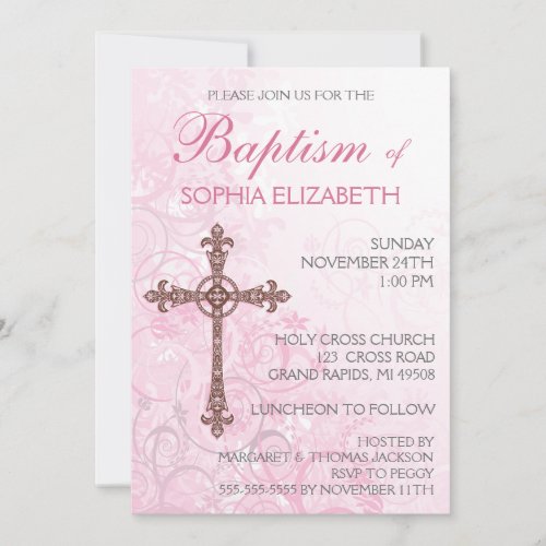 Modern Baptism Invitation