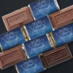 Modern Bar Mitzvah Blue Star of David Custom Party Hershey's Miniatures<br><div class="desc">Beautiful deep shades of dark blue create a texture like water on this formal Bar Mitzvah party favors. Elegant white minimalist script on Hershey's Miniatures with your son's name on the subtle Star of David to celebrate your Jewish son's coming of age.</div>