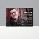 Modern Bar Mitzvah or Bat Mitzvah Photo Invitation<br><div class="desc">Gender neutral Bar Mitzvah and Bat Mitzvah invitation with photo feature.  Choose a color for the backer or add more photos.</div>