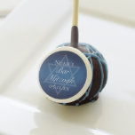 Modern Bar Mitzvah Party Blue Star of David Custom Cake Pops<br><div class="desc">Beautiful deep shades of dark blue create a texture like water on these formal Bar Mitzvah party cake pops. Elegant white minimalist script on a dessert favor with your son's name on the subtle Star of David to celebrate your Jewish son's coming of age.</div>