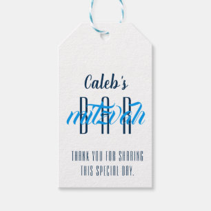 Modern Bar Mitzvah Personalized Gift Tags